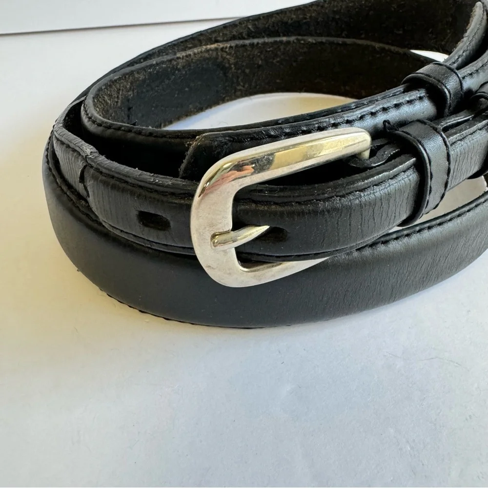 Vintage Black Leather Ranger Belt Cowboy Western Rancher‎ Mens 36 / 38
